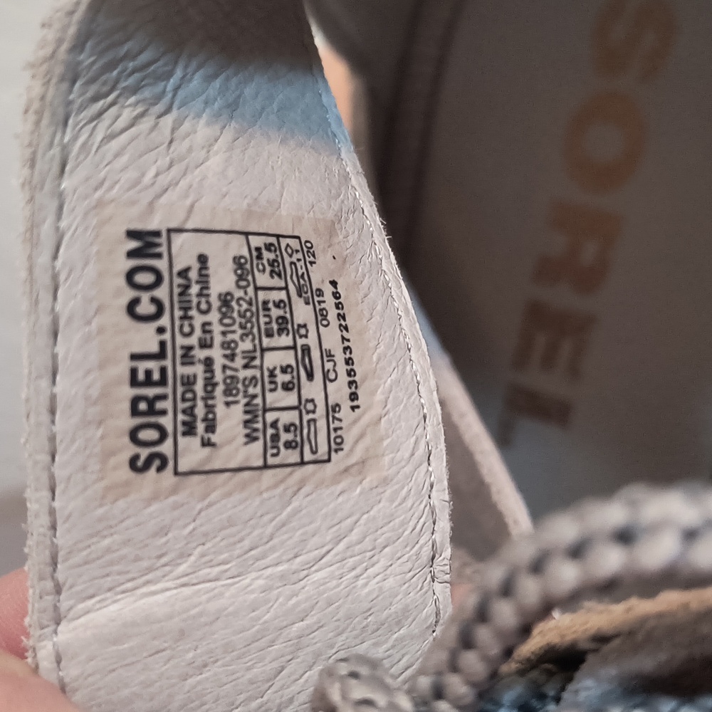 Sorel Joanie II Lace-up Wedge Sandal Soft Taupe Size 8.5 - Picture 9 of 9